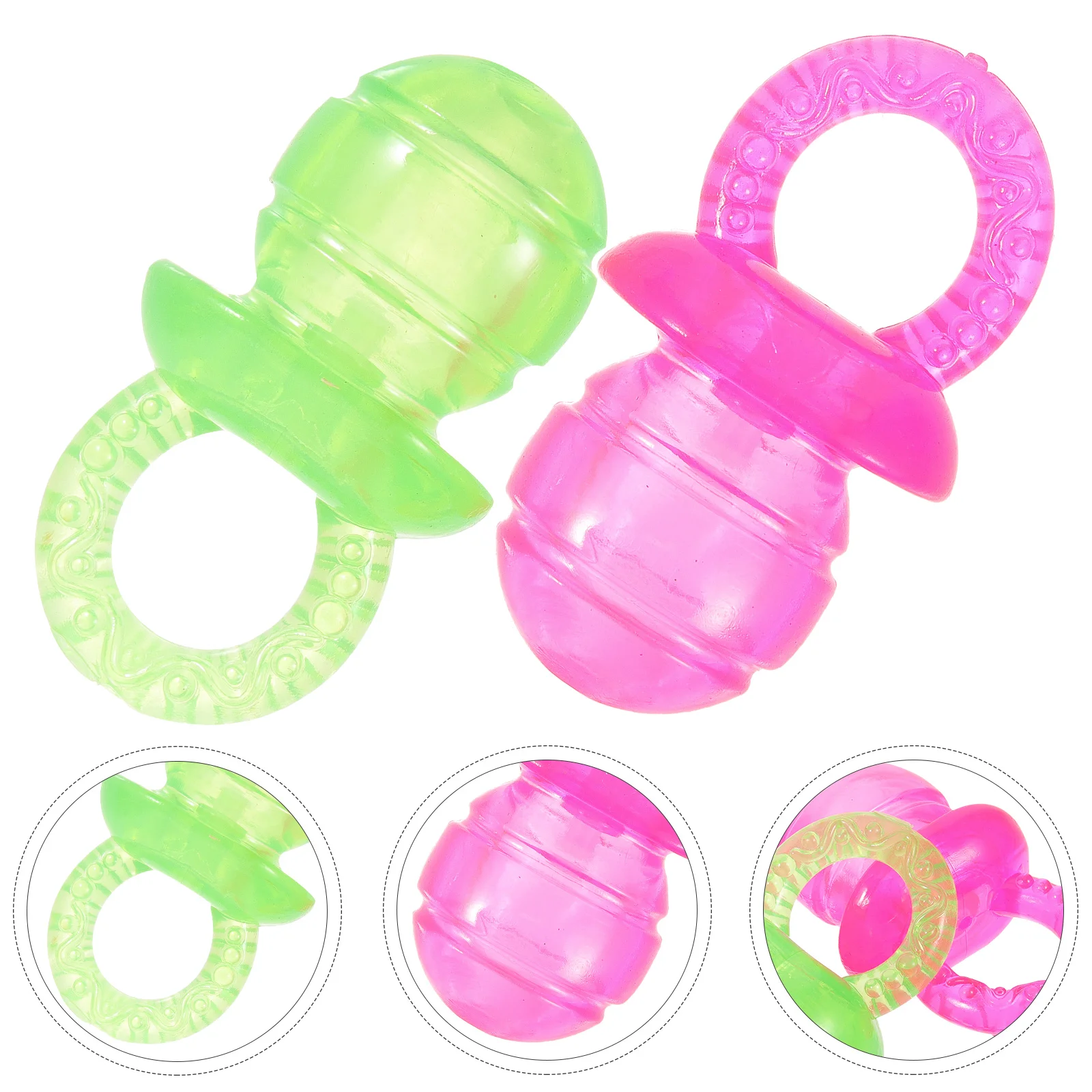 

2 Pcs Molar Dog Chew Toy Pacifiers Indestructible Toys Tpr For Teething Puppies