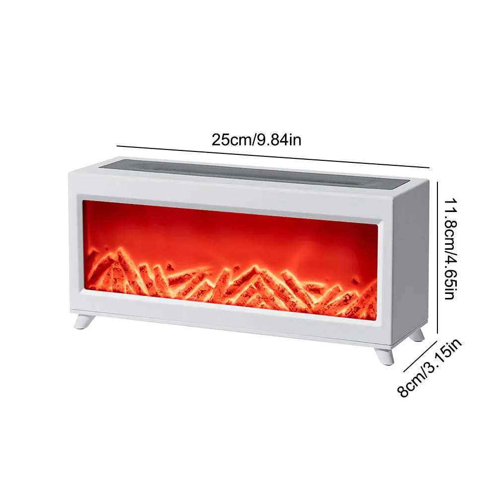 Fireplace Fire Flame Air Humidifier with LED Light & Remote Control Cool Mist Humidifier Air Diffuser Humidifier for Home Gift 6