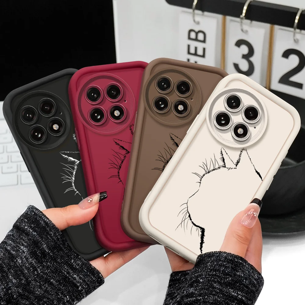 Elegant Cat Silhouette Staircase Soft Phone Case