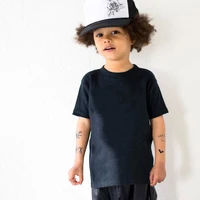 T shirt For Kids Cotton Short Sleeve Boy T Shirts Girl For Tshirt Solid Color Black White Gray Children's Clothing 2-10 Year 2