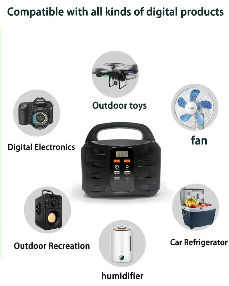 42000mAh 150W Outdoor Camping Power Bank Generator Battery Charger Portable Emergency Power Inverter