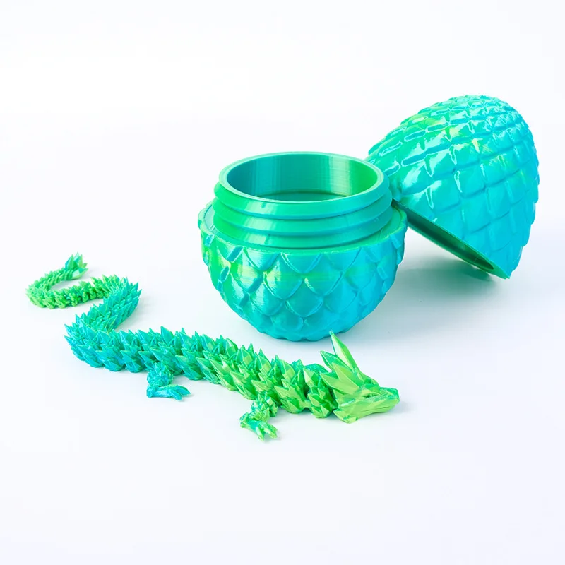 3D Printed Dragon Chinese Dragon Gemstone Multi-Jointed Movable Dragon Toys Tabletop Decorative Ornament Birthday Gifts