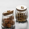 Food Container Glass Jar with Sealed Lid Storage Jar Grains Cookie Coffee Tea Candy Storage Bottle Jars Kitchen Storage Canister 2