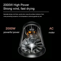 Professional Hair Dryers 2000W Strong Powerful Hot And Cold Wind Blower With Diffuser Nozzles Fast Dry Salon Styling Tool 2