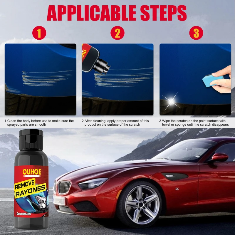 paint cleaner for car 30ml Car Scratch Removal Kit Car Scratch Remover Compound Repair Polishing Care Wax Universal Car Wash Maintenance Accessories windex on car paint