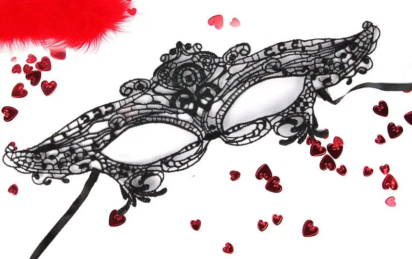 Black openwork fabric mask Julia sex products accessories for |