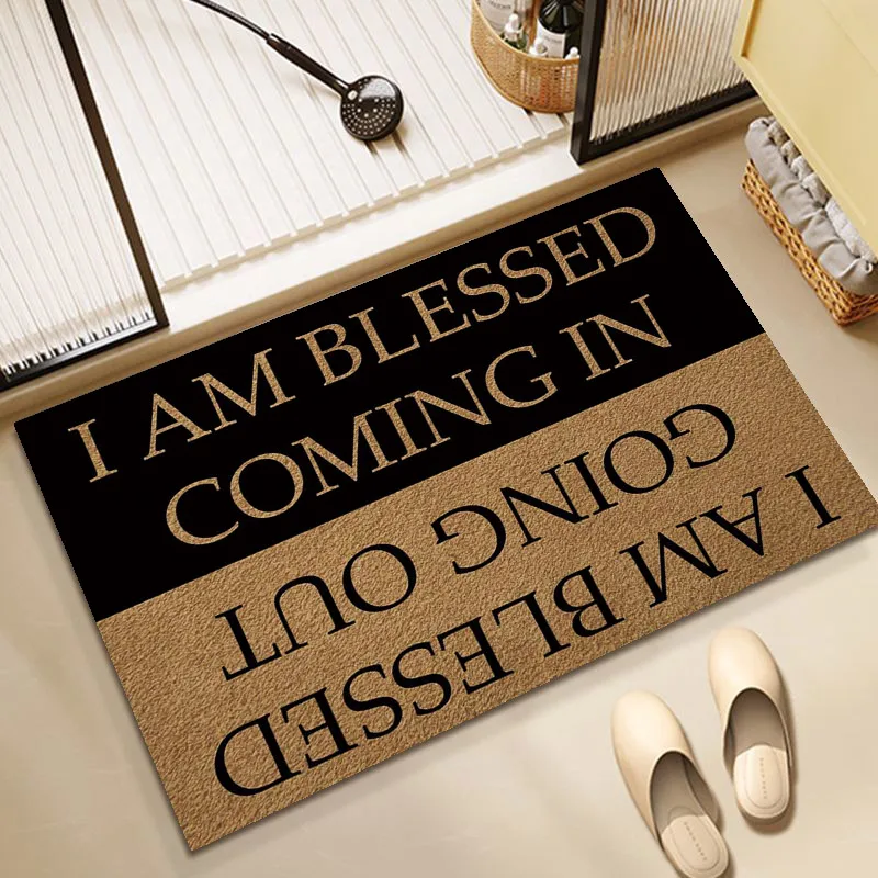 

ZYSY Letter Printed Diatomaceous Mud Entry Door Mat Kitchen Bathroom Anti Slip Mat Living Room Carpet