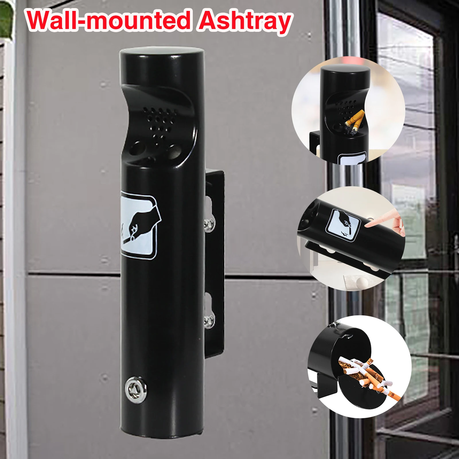 Posacenere A Cilindro Per Esterni Posacenere Senza Fumo Colonna Di Cenere Pubblica A Parete In Acciaio Inossidabile Per Hotel Centri Commerciali Stree