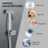 Self cleaning Bidet sprayer set For toilet Handheld Stainless Steel For Bathroom hand sprayer Hand Bidet faucet shower head 6