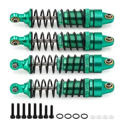 Premium Aluminum Shock Absorber Set - Enhanced Performance for RC Cars (Green)