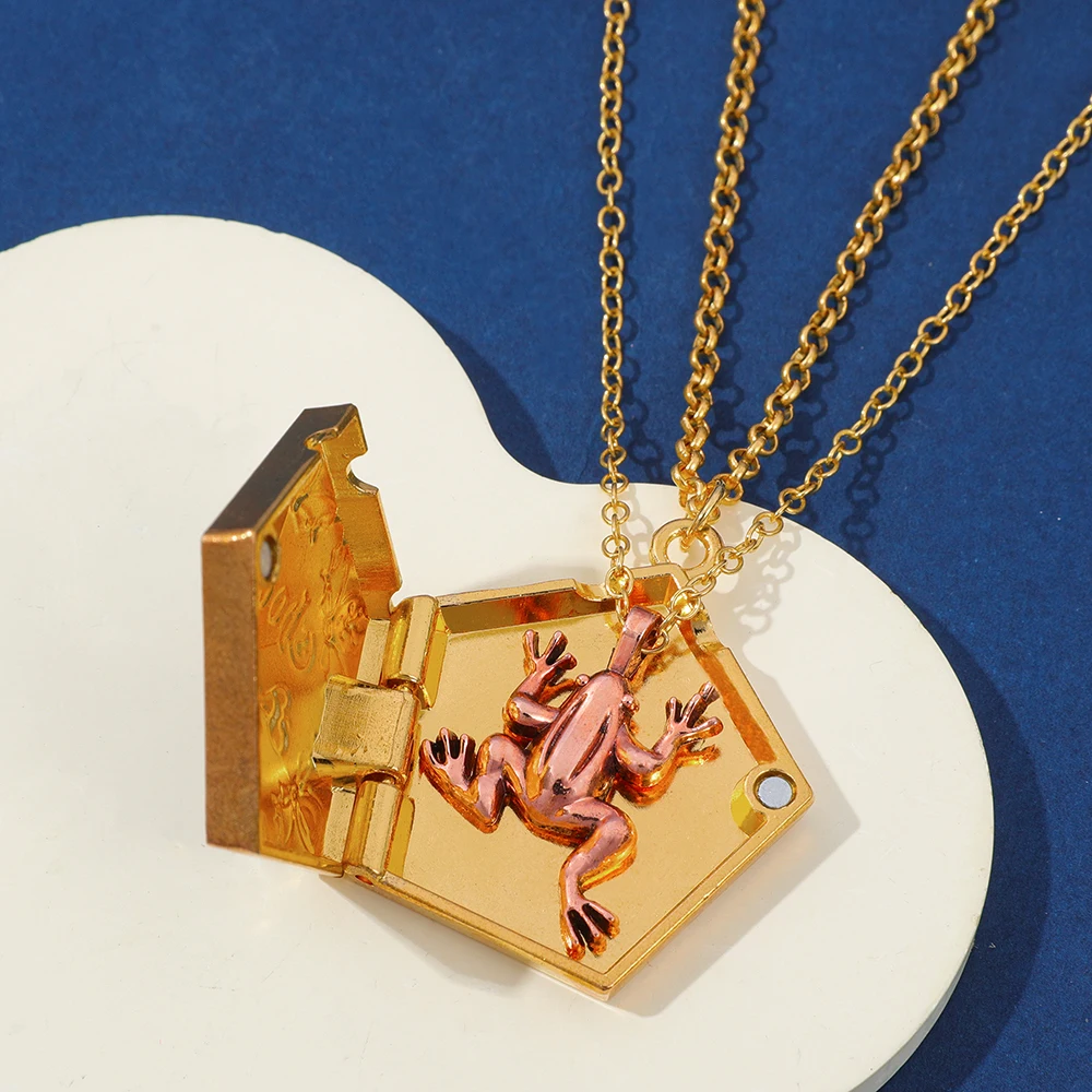 Anime Schokoladenfrosch Cosplay Halskette Cartoon Schmuck Zubehör für Fans Sammlung Kindergeburtstagsgeschenk kann öffnen – Detail 5