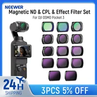 NEEWER Magnetic ND & CPL & Effect Filter Set for DJI OSMO Pocket 3, 14 Pack HD CPL ND8 ND16 ND32 ND64 ND128 ND256 ND1000 ND8 1