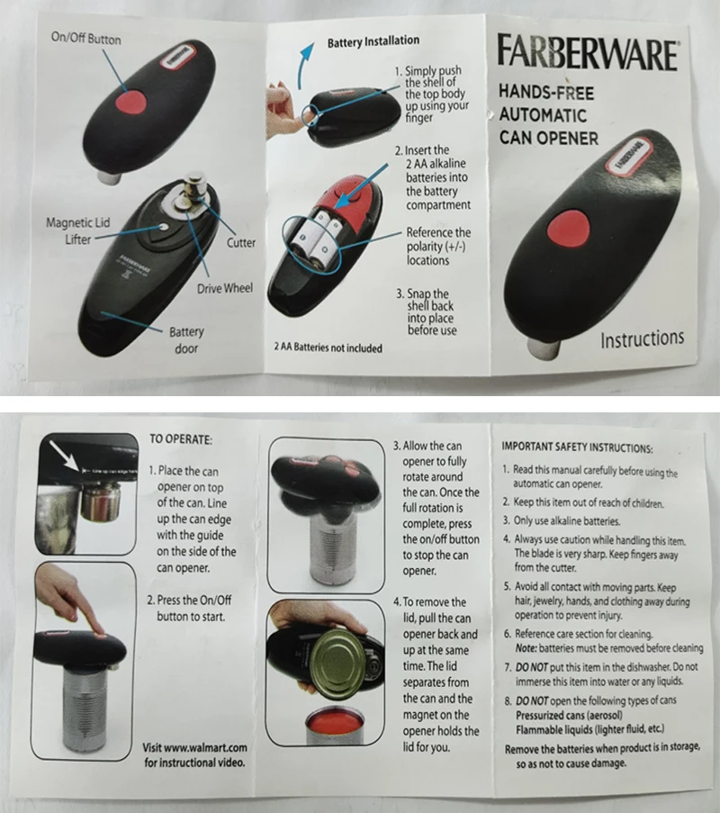 Easy-Touch Electric Can Opener for Limited Dexterity