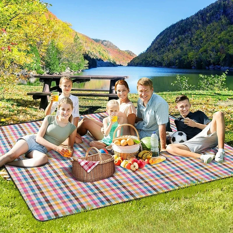 ��� �߿� ��ũ�� ��Ʈ, ķ�� ��ġ ��Ʈ, �÷� üũ ���� ���簢�� ��� ��Ʈ, ī��, ��ũ�� ���, 200*200cm