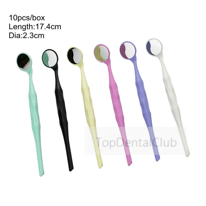 

20Pcs Dental Endoscope Mouth Mirror Oral Single/Double Side With Plastic Handle
