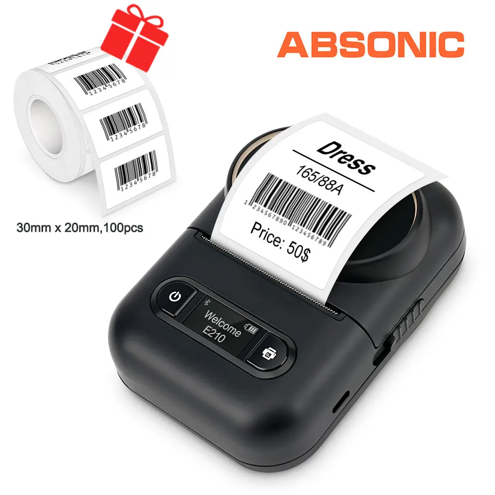 E210 Thermal Label Printer Portable Inkless Pocket Label Maker Similar
