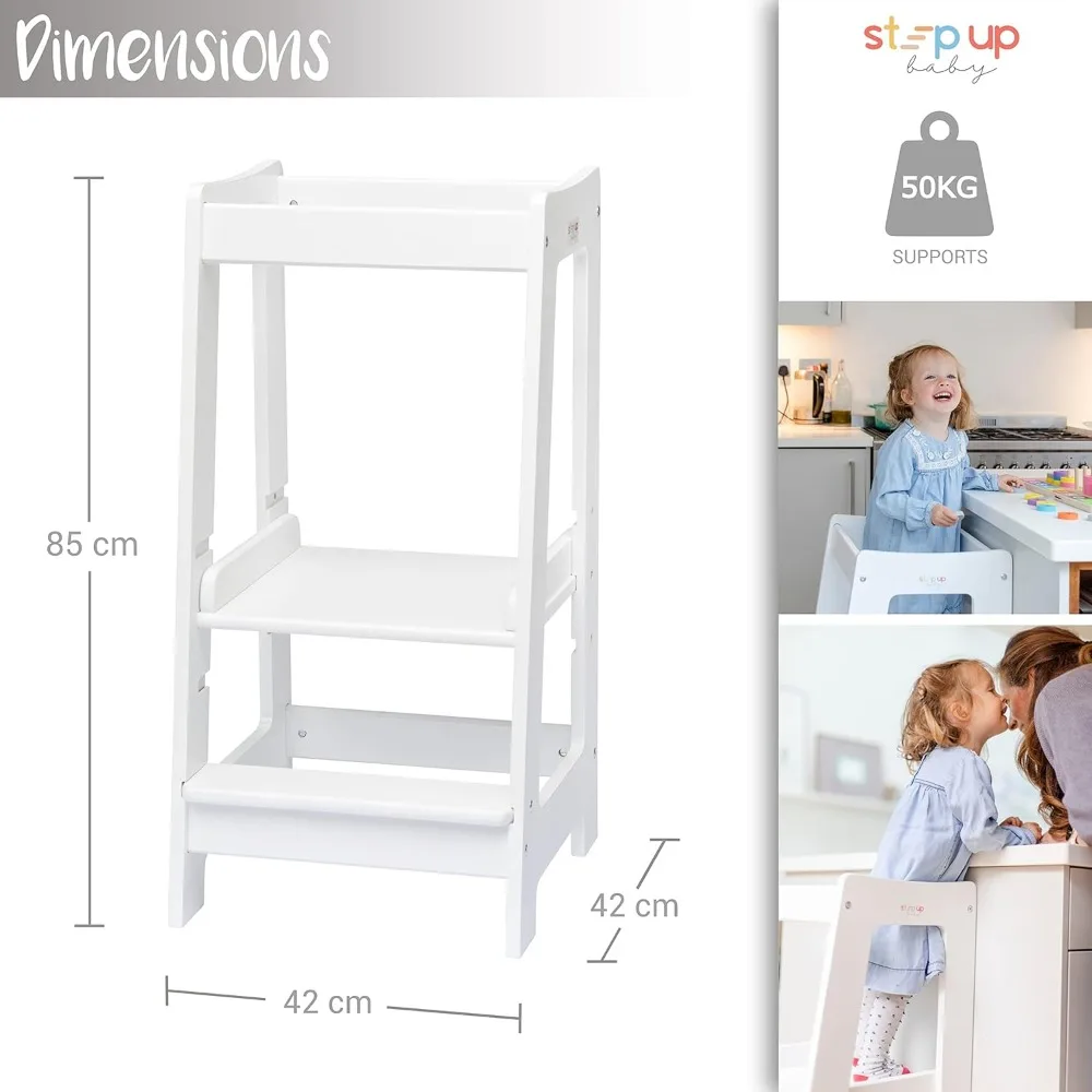 Toddler Tower Toddlers Kitchen Stool Helper Kids Kitchen Step Stool Adjustab