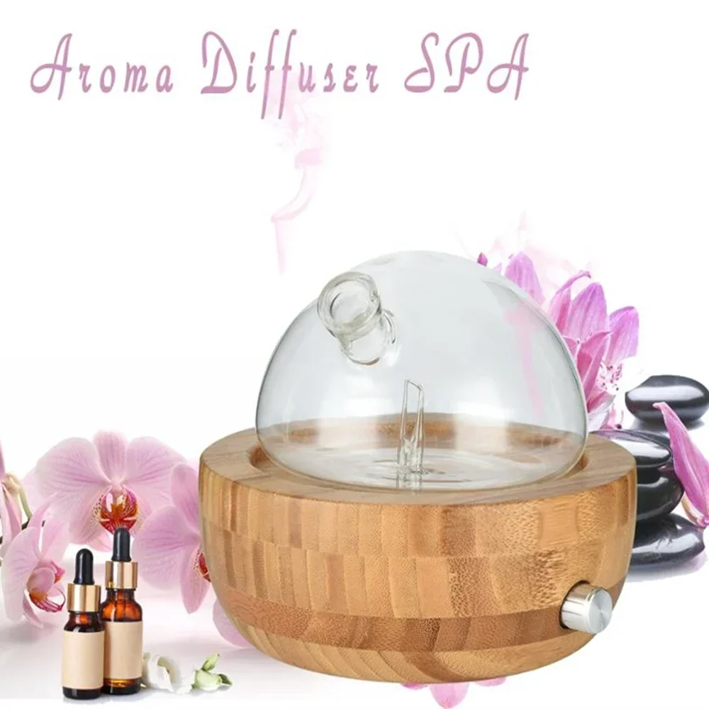 

25ML Essential Oil Diffuser Waterless Nebulizing Aromatherapy Beech Wood Glass for Home Office Gift Spa Yoga Difusor De Aroma