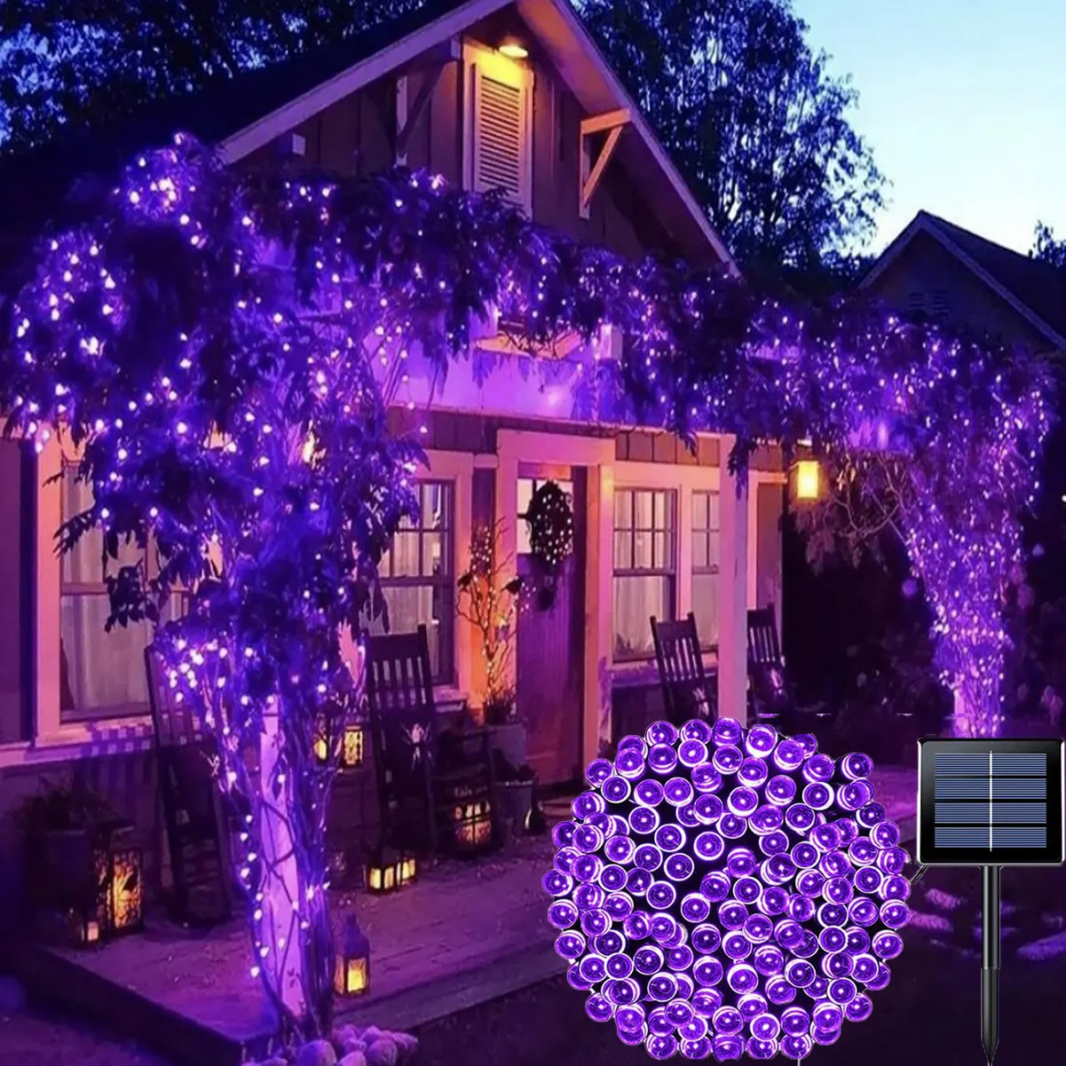 Solar-Powered Outdoor LED Fairy Lights – 8-Mode Waterproof Decorative Lighting