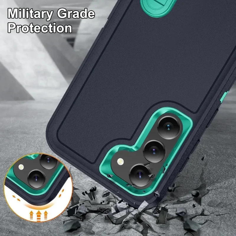 Rugged Dual Layer Anti-Slip Phone Case with Shockproof Protection