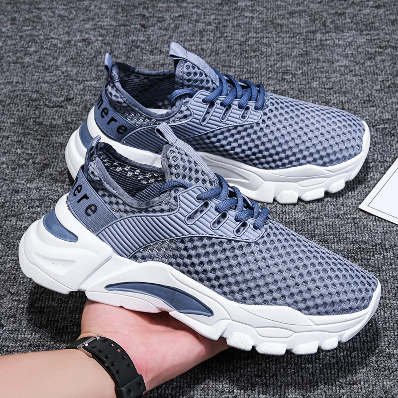 

Men's Sneakers Casual Lightweight Sport Shoes Summer Breathable Mesh Outdoor Running Shoe Trend Male Soft Sole Lace-up Footwear