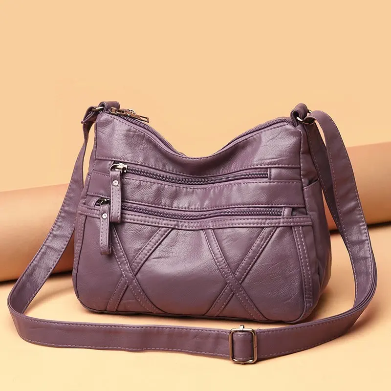 High Quality Women's Soft Leather Shoulder Bags Multi-Layer Classic Crossbody Bag Luxury Designer Handbag and Purse best wristlet wallet