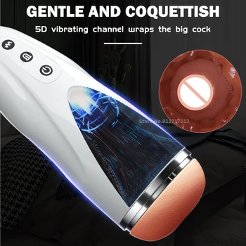 Automatic Sex Machines Toys Masturbator for Men Real Tongue Masturbation Cup Vaginal Pocket Pussy Blowjob Stroker Vibrating