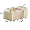 PVC Transparent Storage Basket for Clothes Underwear Storage Box Stainless Steel Frame Wardrobe Organizer Waterproof Cloth Box 6