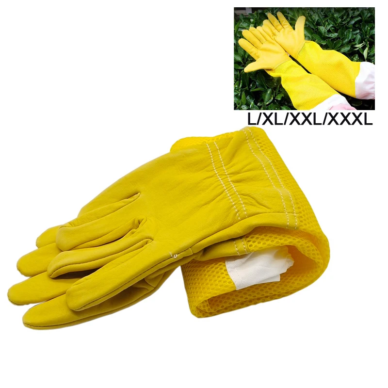 Beekeeper Gloves Protective Sleeves Ventilated Professional Anti Bee for Apiculture Beekeeper Prevent Beehive tools arm sleeves beekeeping gloves