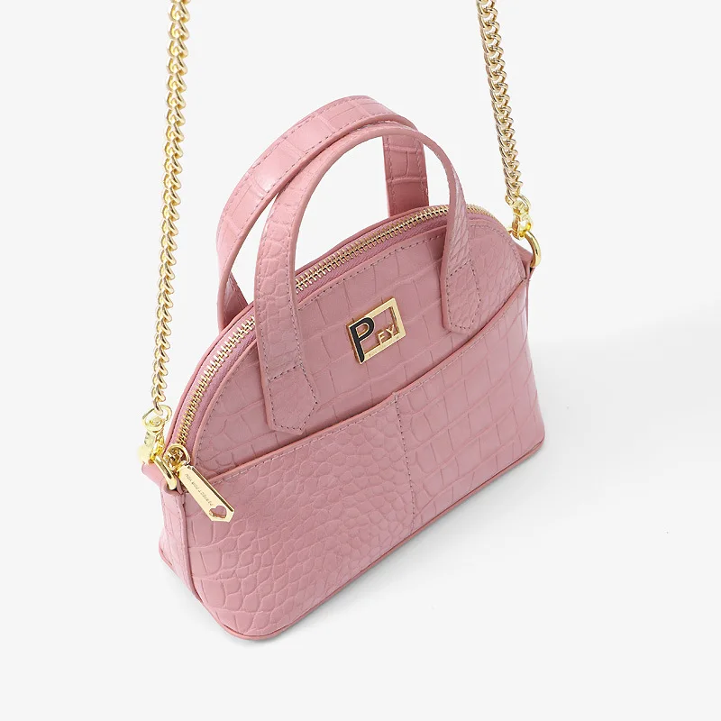 Fashion Women's Bag Crocodile Grain Shell Shape Handbag Large Capacity Chain Crossbody Bag Designer Embossed Shoulder Bag