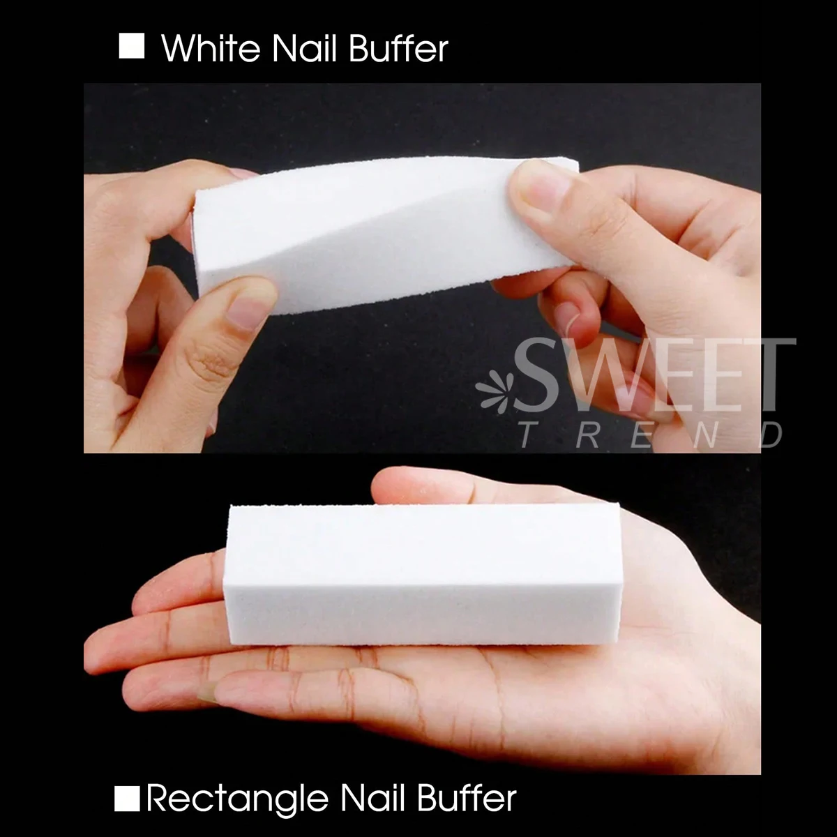 10pcs White Nail Buffers Sanding Block Pedicure Files Grit Professional Manicure Nail Art Tips Tools Polisher Sponges Supplies
