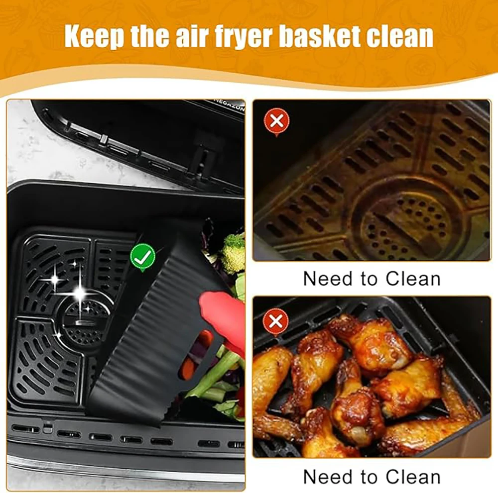 Silicone Air Fryer Liners for Philips HD9252 HD9200 HD9255 Reusable Baking Tray Non-Stick Easy Clean Up Air Fryer Accessories Air Fryer Liners Air Fryer Accessories