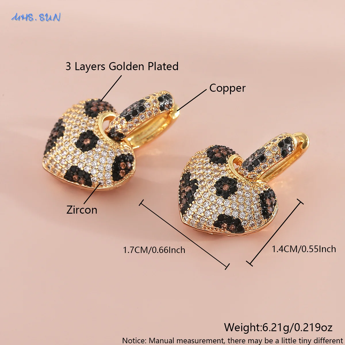 Leopard Heart Earrings 4