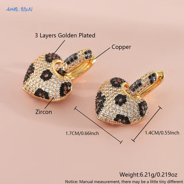 Leopard Heart Earrings 4