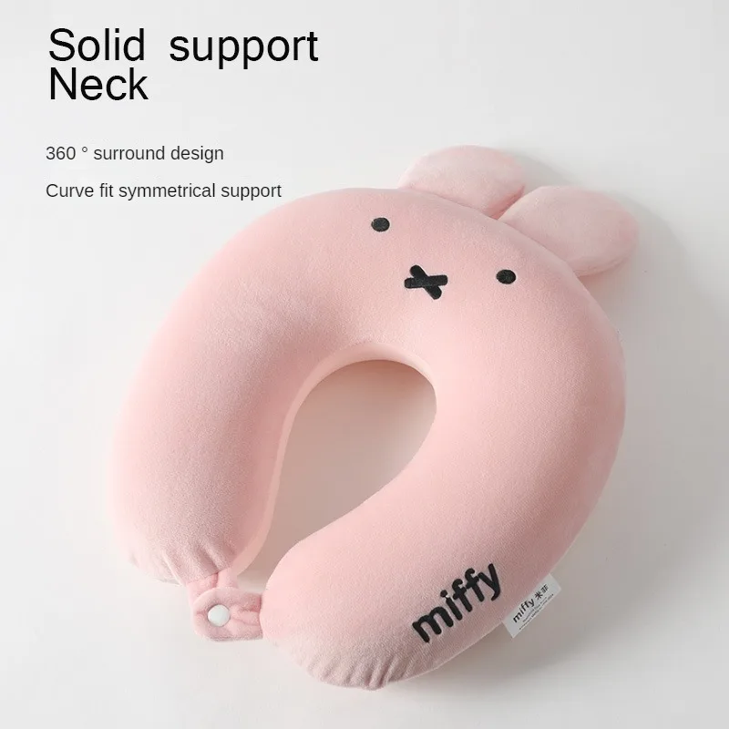 MIFFY Miffy Cartoon Anime Neck Pillow Comfort Student Office Workers Travel Go Out Cute and Interesting Relieve Stress U-shaped