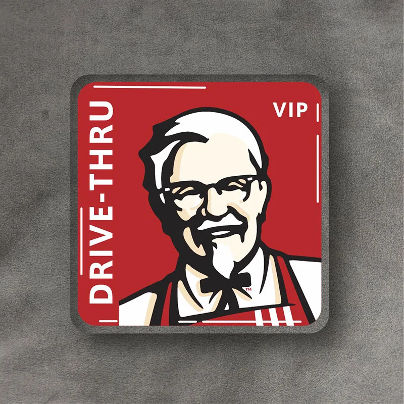 Cartoon McDonald's KFC 3D three-dimensional sticker trendy brand decoration sticker electric motorcycle car scratch