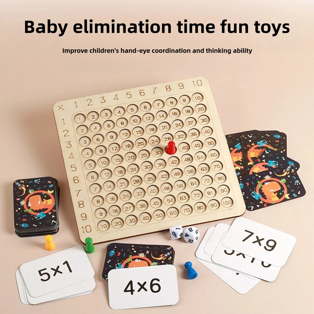 Children's Early Education 99 Multiplication Table Primary School Students Educational Ninety-Nine Multiplication Table Fun Board Game Toys Teaching Aids