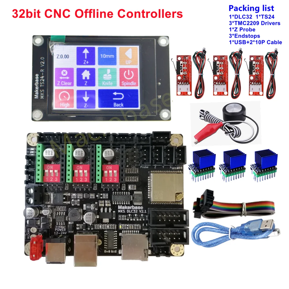 Enhanced Acrylic CNC Controller Board with ESP32 - 32-bit