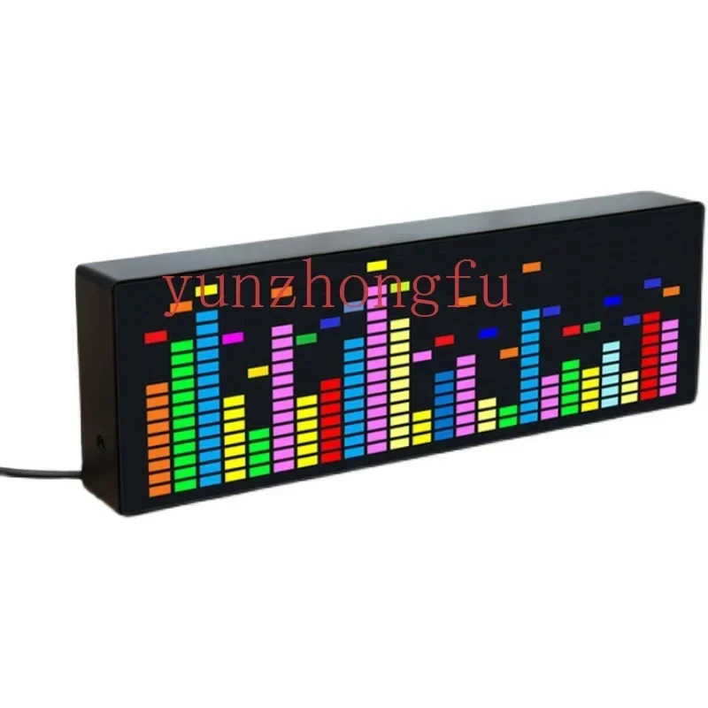 

Color LED Music Spectrum Electronic Clock Voice Controlled Rhythm Lamp 1624RGB Pickup Atmosphere Level Indicator