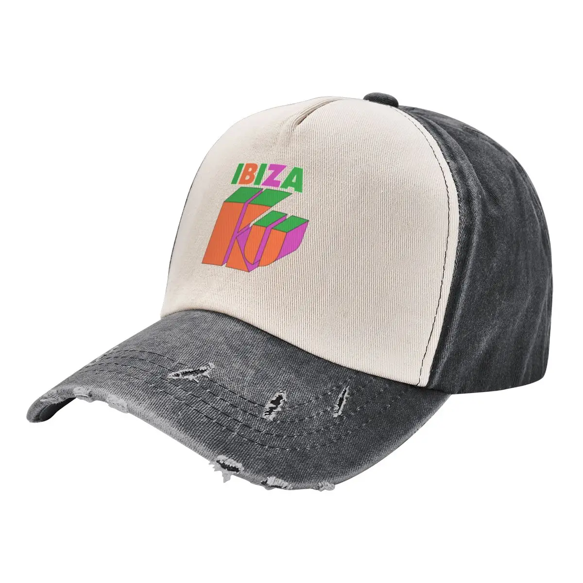 

Ibiza Ku White Isle Baseball Cap custom Hat Hip Hop Hat Luxury Brand For Men Women's