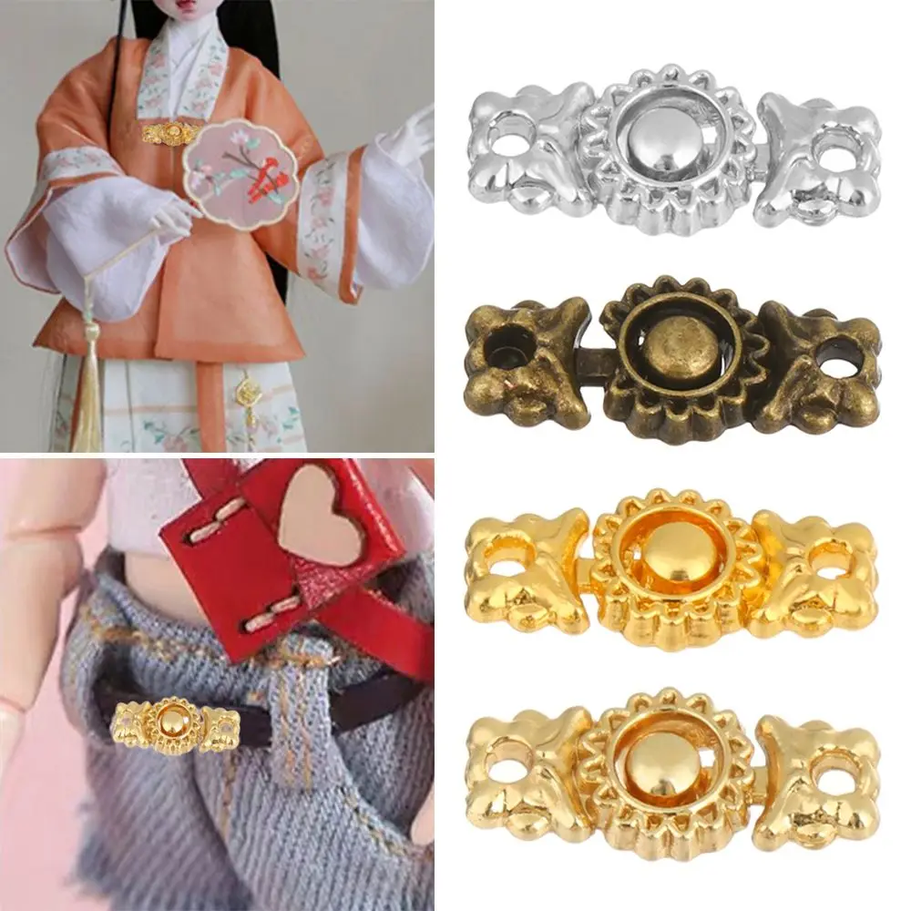 Mini Retro Buckles Handmade Coat Button DIY Making 1/6 Dolls Clothes Craft Buckles Doll Clothing Sewing Accessories 5/10Pcs doll clothes accessories