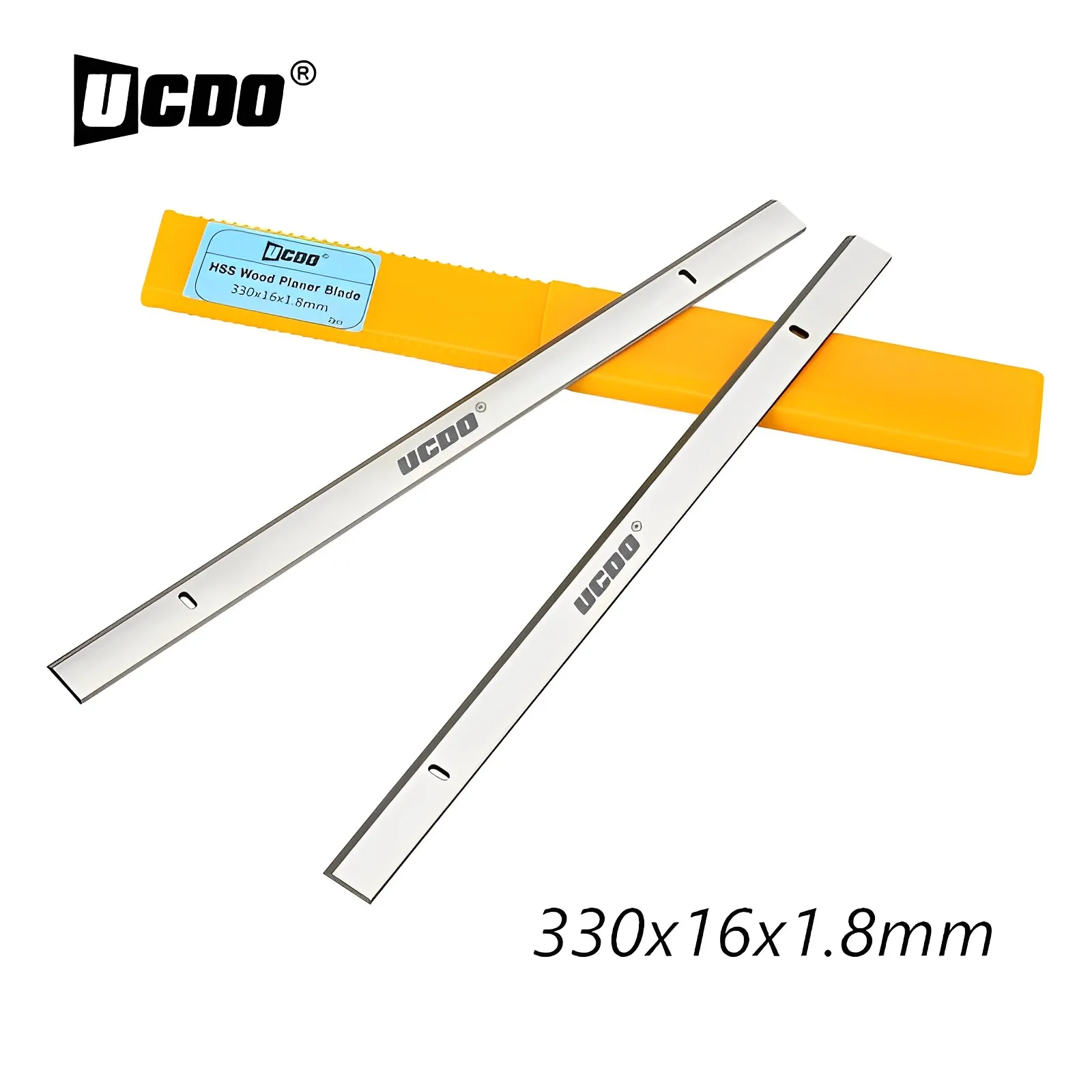 UCDO-cuchillo cepillador HSS, 2 piezas, 330x16x1,8mm de espesor, para VEVOR M1B-LS-3301, 13 