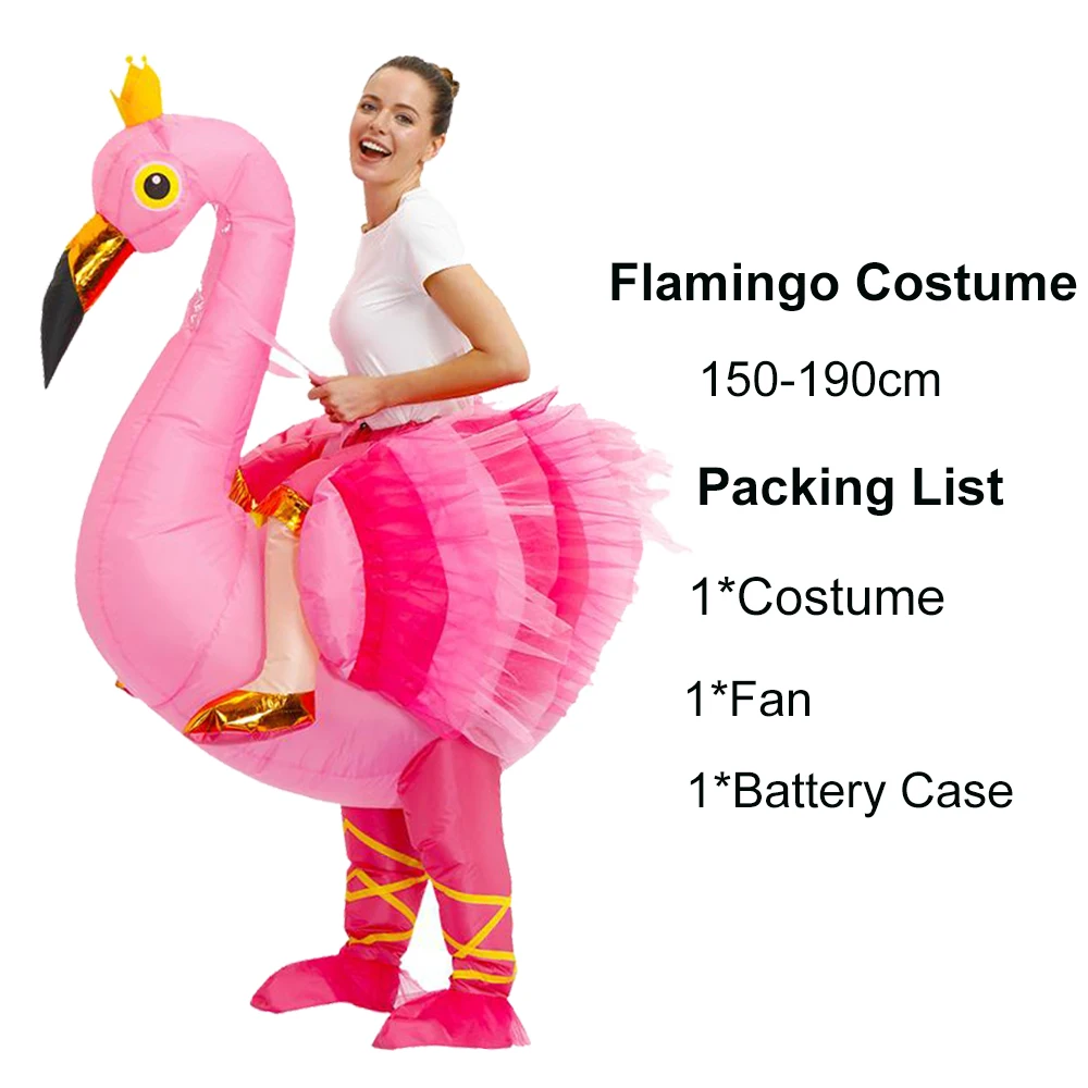 Costume Carnevale Donna Fenicottero Rosa Flamingo Travestimento