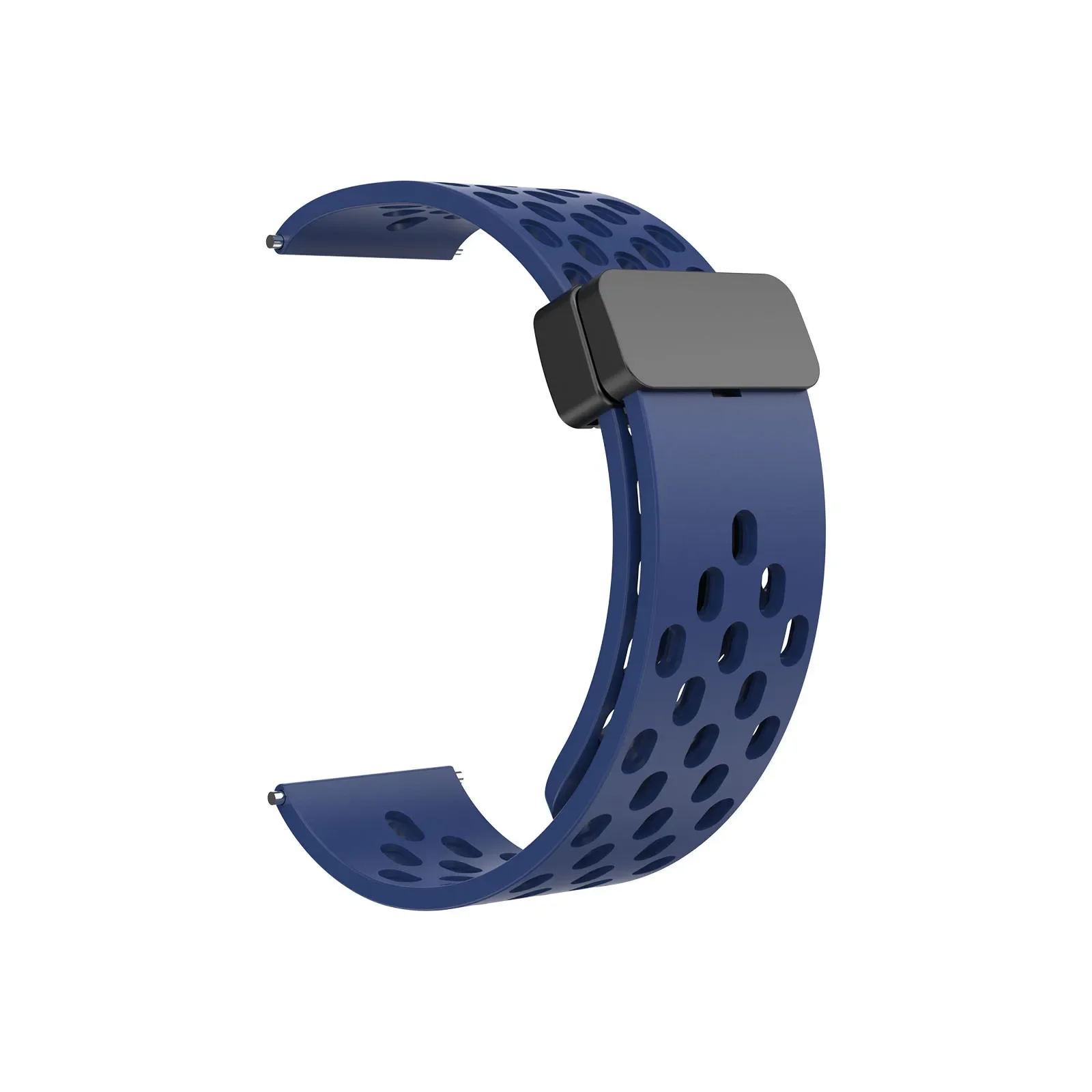 Magnetic Silicone Smartwatch Strap - 22mm/20mm Adjustable Band in Multiple Colors
