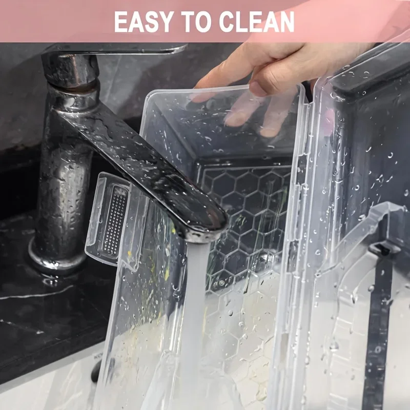 Multi Functional Storage Box, Transparent Plastic Acrylic Paint Storage Box, Hardware Toolbox Calligraphy Supplies Storage Box