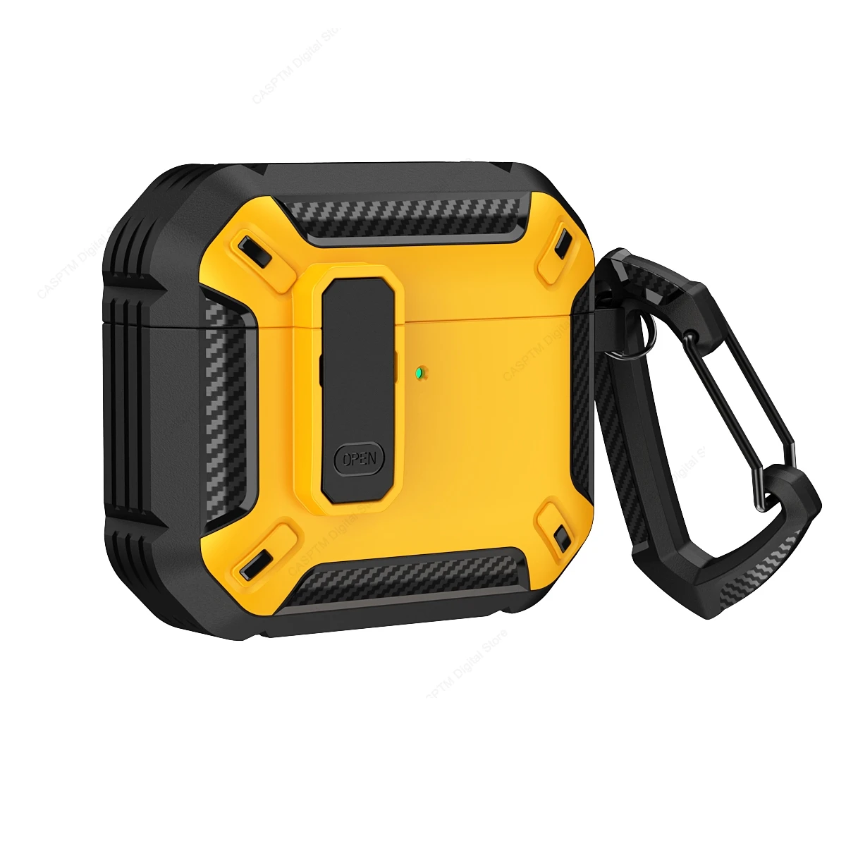 Enhanced Security Lock Case for AirPods - Durable TPU & PC Protective Earphone Cover with Hook