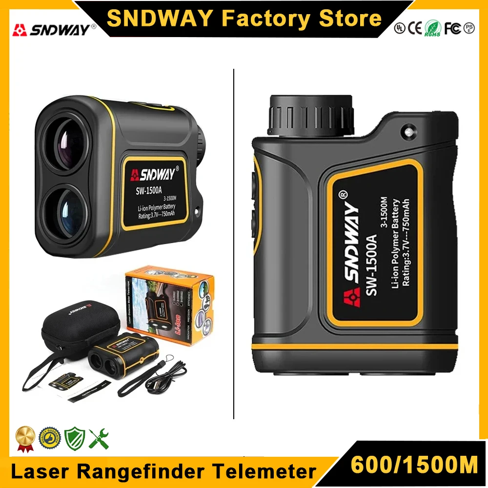 SNDWAY ゴルフ用距離計 SW-1000A SNDWAY SW-1000Aゴルフ距離計望遠鏡距離計距離測定角度測定高度