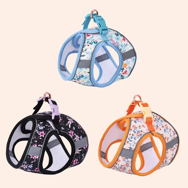 Dogs Adjustable Harness Leash Set for Small Dogs Harness Vest Reflective Puppy Chest Strap Pet Walking Outdoor Puppy Leash 2