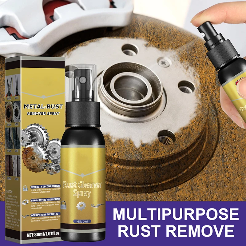 Rust Remover 30ml Non Toxic Rust Remover Remove Iron Particles for Auto Parts, Hardware, Antiques, Spray Cleaner