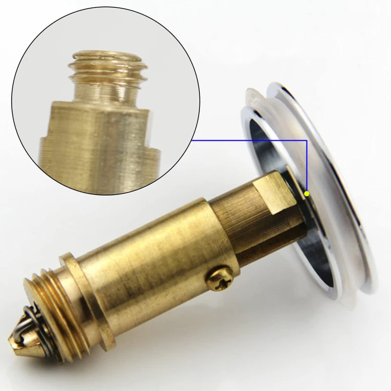 Basin Drain Stopper 1/2pcs Spring Plugs Bounce Valve Brass Basin Sink Bath Replacement Waste Easy Pop Up Click Clack Plug Bolt Spring Mechanism Part